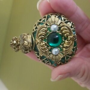 Green Glass Parfum Bottle